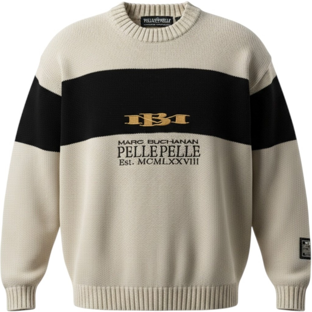 Pelle‎ Pelle Marc Buchanan Knit Sweater Mens XL Wool Blend VTG 90s Y2K Vintage